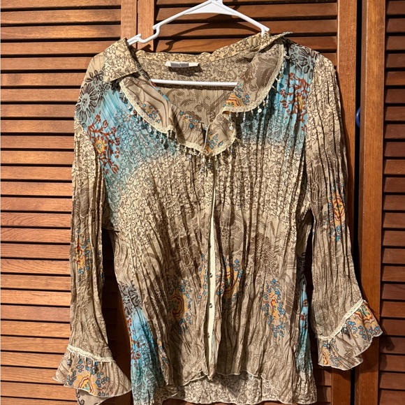 dressbarn Multicolor Ruffle Blouse - Picture 1 of 7